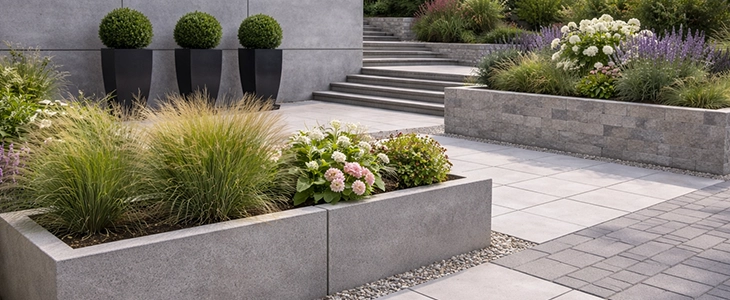 Modern Peyzaj Uygulamalarında Beton Duvar ve Çiçeklik Taşı Kullanımı